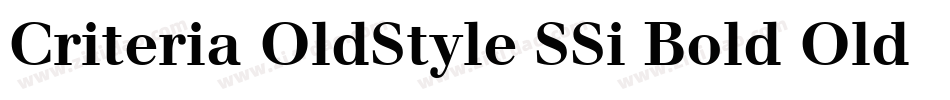 Criteria OldStyle SSi Bold Old Style Figures字体转换